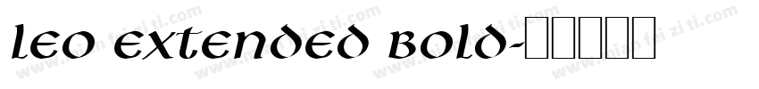 Leo Extended Bold字体转换